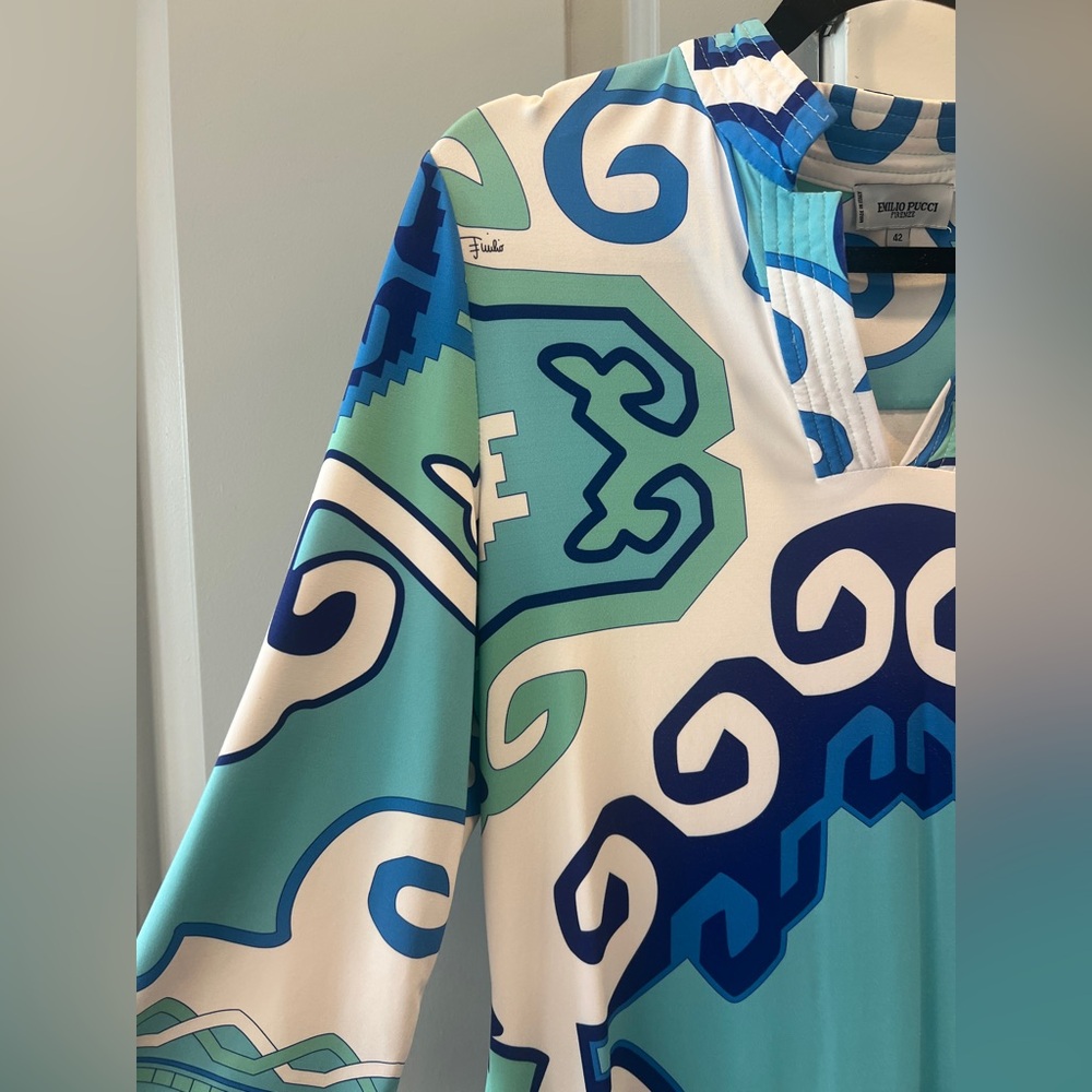 Vintage Emilio Pucci Logo Graphic Dress Women’s EU size 42 - Picture 3 of 10